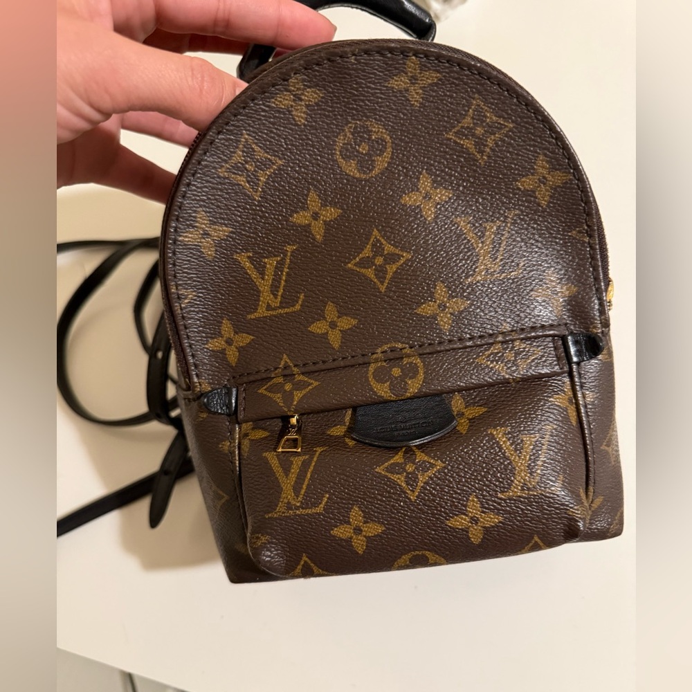 Palm Springs mini Louis Vuitton backpack!!!

Slight wear and tear on the straps.